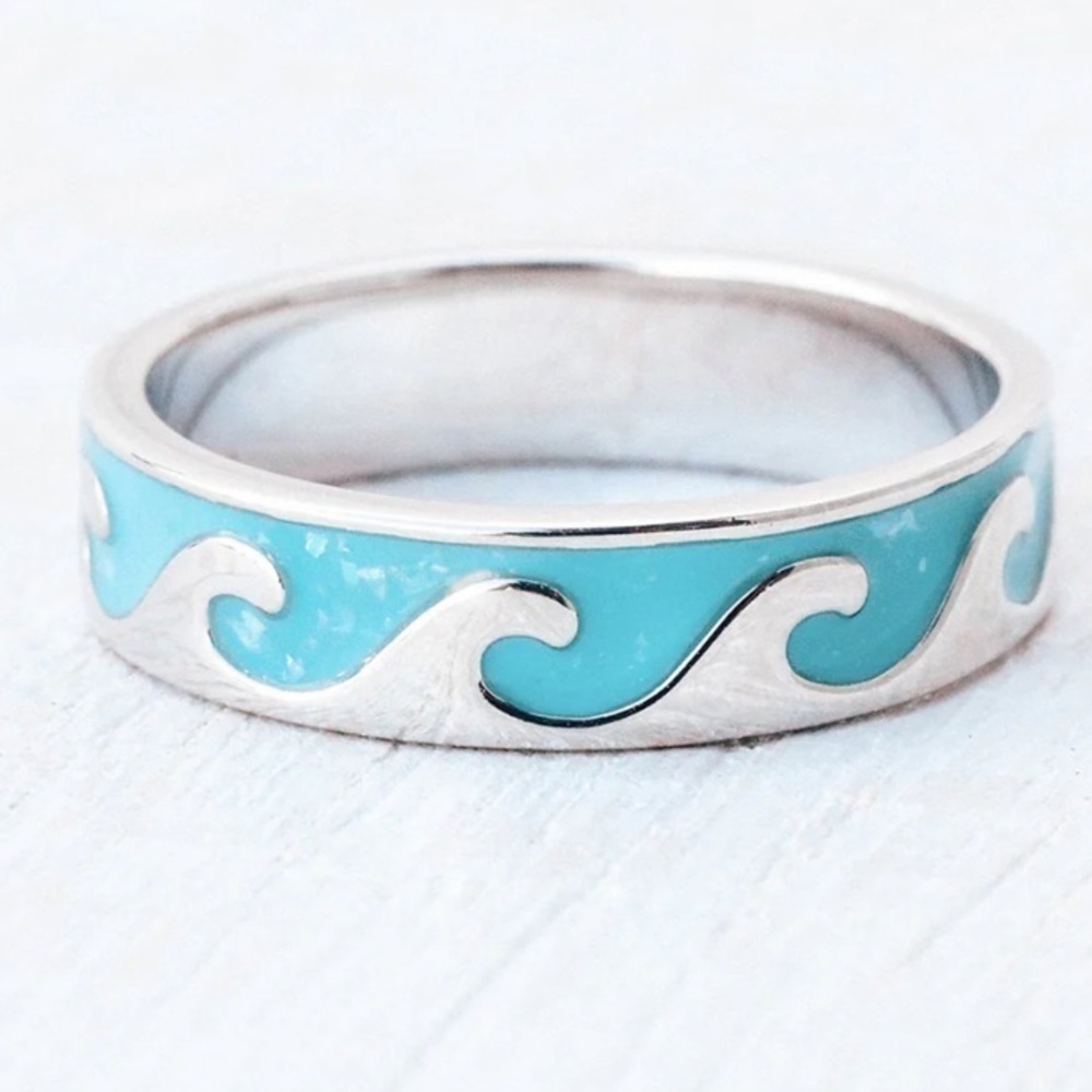 NEW Pura Vida Reversible Enamel wave ring 6 - Picture 4 of 5